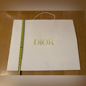 Dior Gold Logo White Bag